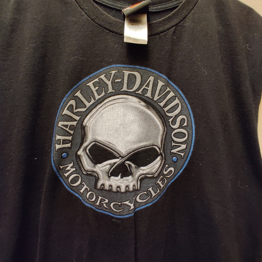 Mens Size Large Harley-Davidson Black Sleeveless T-Shirt - Picture 3 of 11